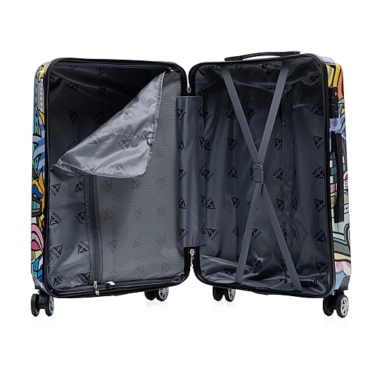InUSA 28 Inch Hardside Lightweight Checked Spinner Luggage