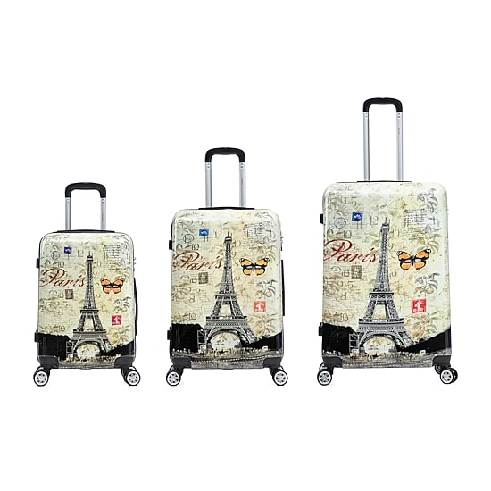 InUSA Prints Lightweight Hardside Spinner 3 Piece Set