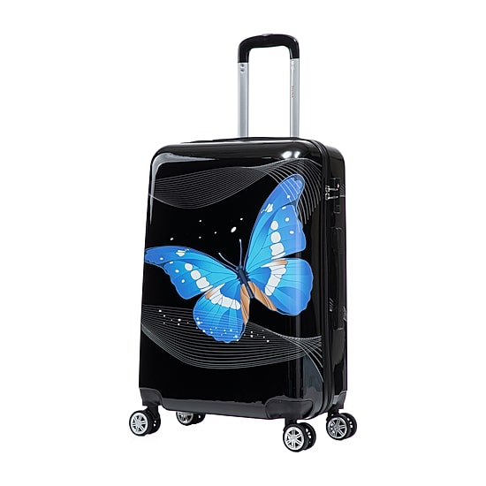 InUSA 24 Inch Hardside LIGHTWEIGHT Checked Spinner Luggage