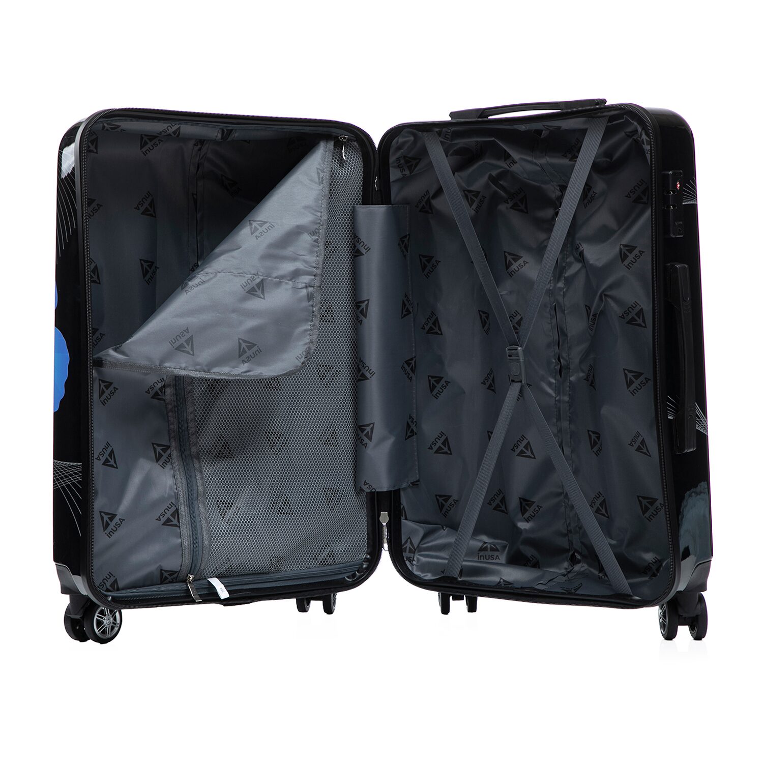 InUSA Prints Lightweight Hardside Spinner 3 Piece Set