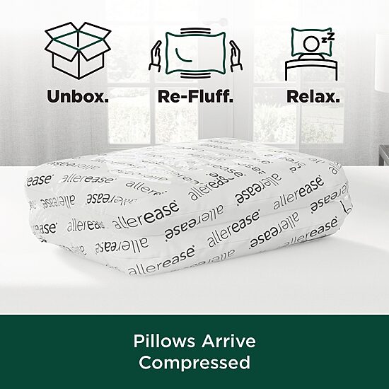 Allerease Cotton Fresh Allergen Barrier Medium Density Bed Pillow