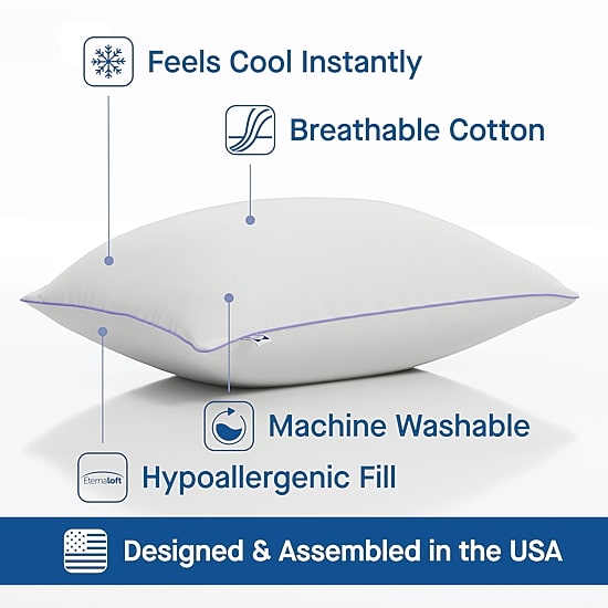 Sealy® All Night Cooling 2 Pack Bed Pillow