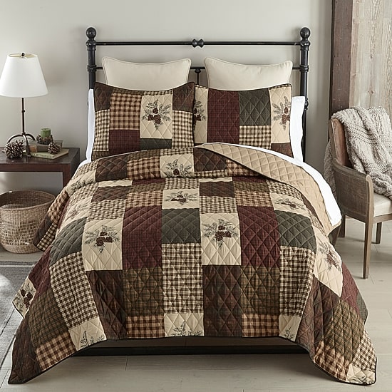 Your Lifestyle By Donna Sharp Pine Panels Cottage Core Quilt Set
