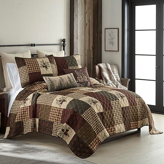 Your Lifestyle By Donna Sharp Pine Panels Cottage Core Quilt Set