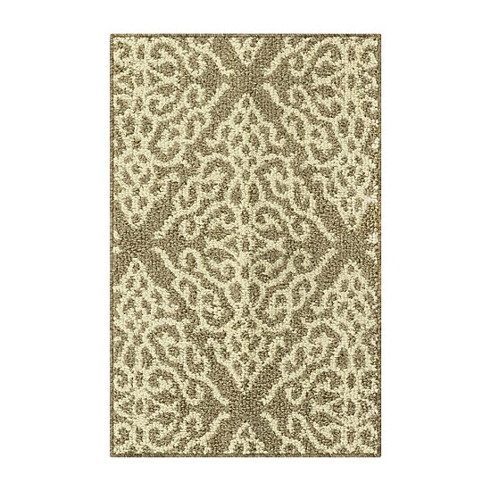 Maples Brown Geo Diamond Indoor Rectangular Accent Rug