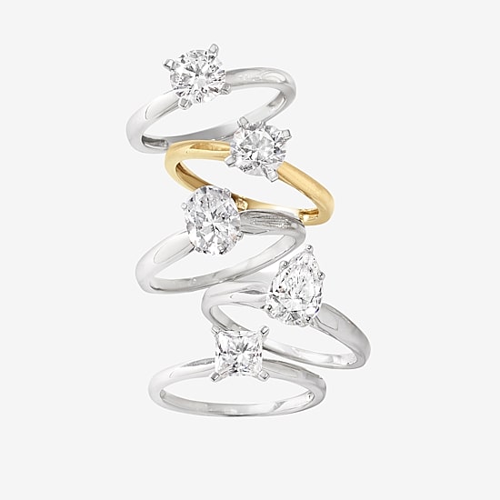 1 CT. Lab-Grown (G-H / SI1-SI2) Diamond Princess-cut Solitaire Engagement Ring in 10K Gold