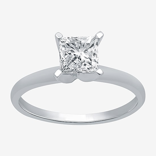 1 CT. Lab-Grown (G-H / SI1-SI2) Diamond Princess-cut Solitaire Engagement Ring in 10K Gold