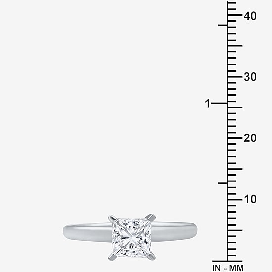 1 CT. Lab-Grown (G-H / SI1-SI2) Diamond Princess-cut Solitaire Engagement Ring in 10K Gold