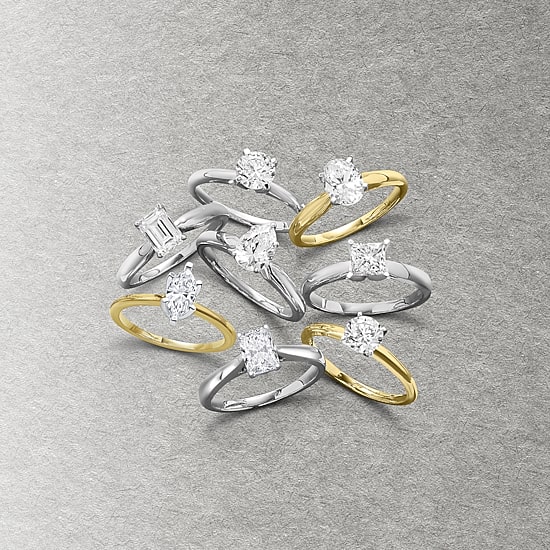 1 CT. Lab-Grown (G-H / SI1-SI2) Diamond Princess-cut Solitaire Engagement Ring in 10K Gold