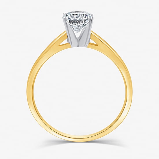1 CT. Lab-Grown (G / SI2) Diamond Oval Solitaire Engagement Ring in 10K or 14K Gold