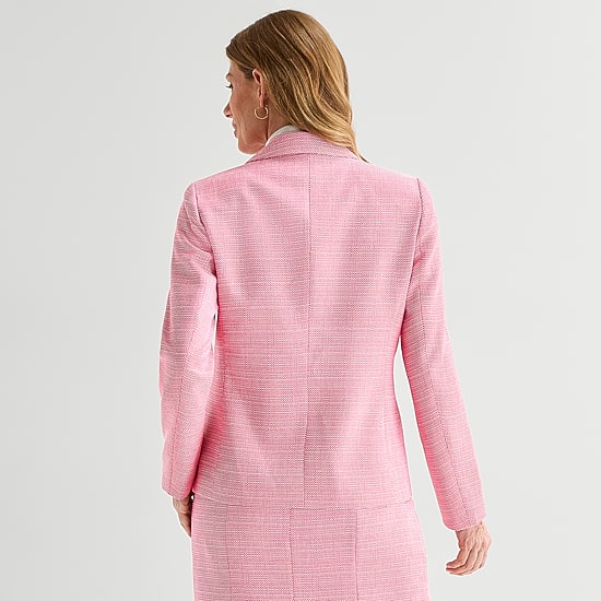 Black Label by Evan-Picone Tweed Womens Classic Fit Double Breasted Suit Jacket