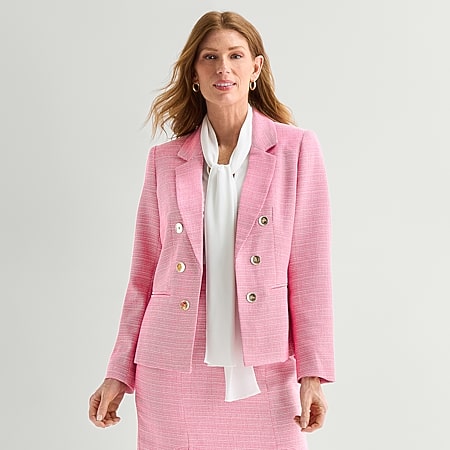 Ashley Graham Satin Womens Plus Relaxed Fit Suit Jacket, Color