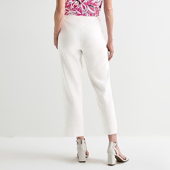 Black Label by Evan-Picone Linen Womens Classic Fit Straight Suit Pant