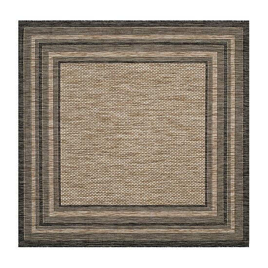Safavieh Courtyard Collection Wanda Stripe Indoor/Outdoor Square Area Rug