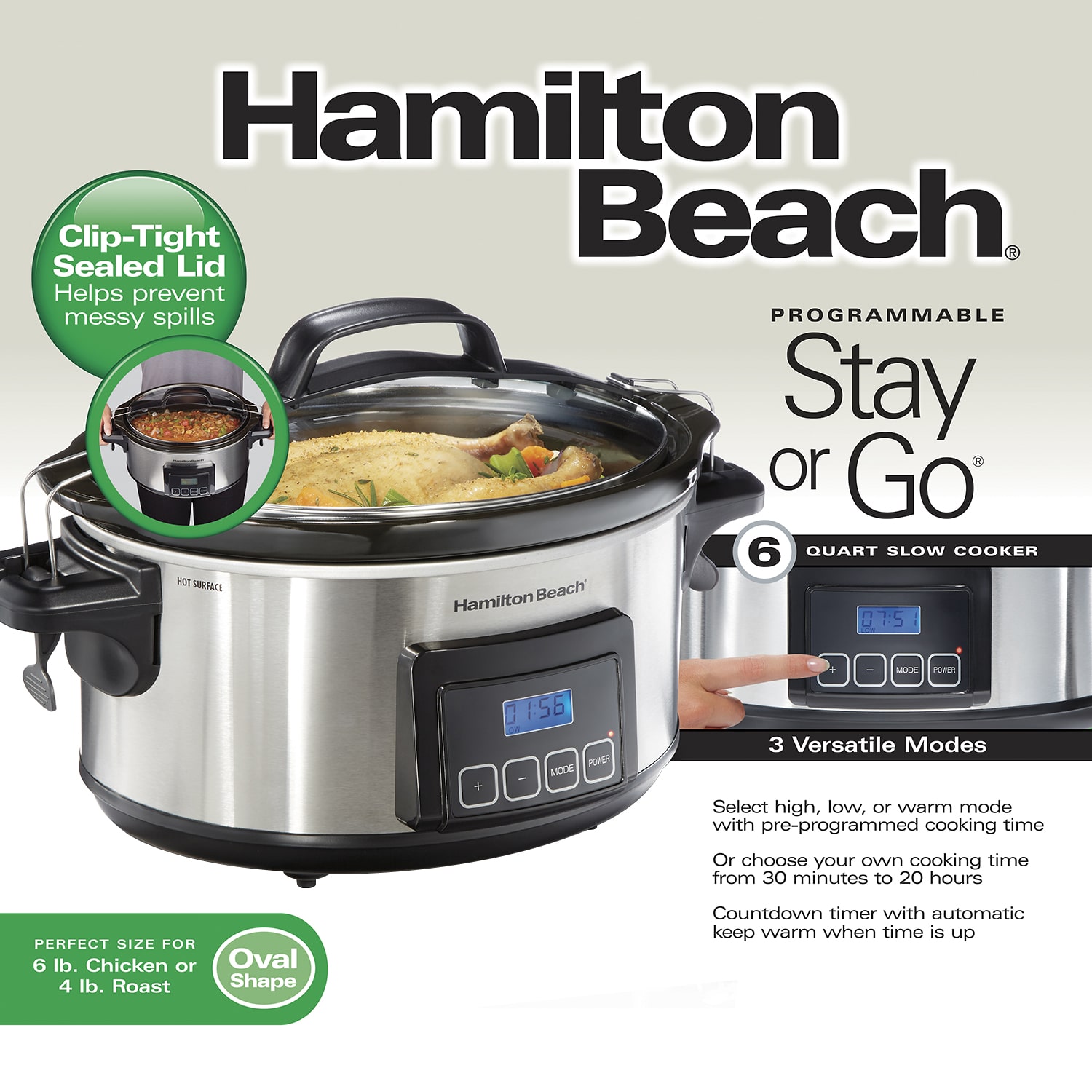 Hamilton Beach® 6 Qt. Programmable Slow Cooker