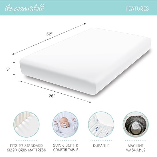 The Peanutshell Nautical 4-pc. Crib Sheet
