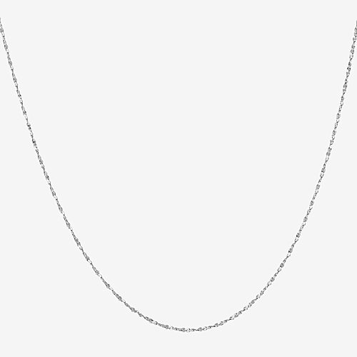 Silver Treasures Made In Italy Twisted Serpentine Sterling Silver 18-24" Chain Necklace, One Size