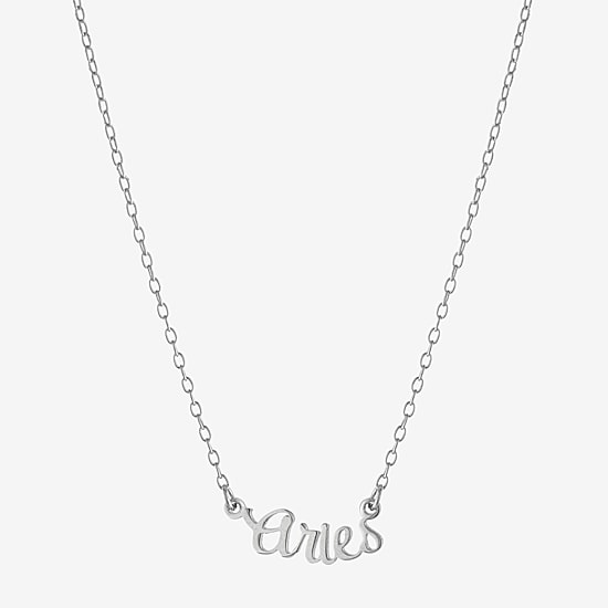 Silver Treasures Zodiac Womens Sterling Silver 16 Inch Pendant Necklace