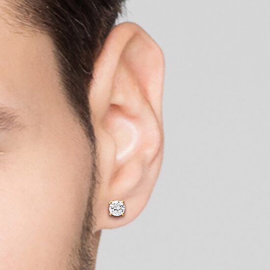 Shaquille O'Neal XLG™ Mens Cubic Zirconia Stainless Steel 2 Pair Earring Set