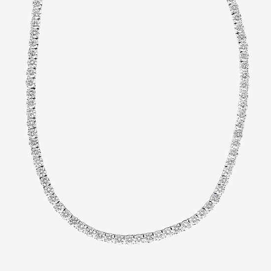 Shaquille O'Neal XLG™ Mens White Cubic Zirconia Stainless Steel 22 Inch Tennis Necklace