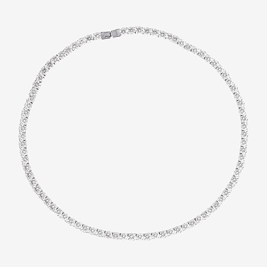 Shaquille O'Neal XLG™ Mens White Cubic Zirconia Stainless Steel 22 Inch Tennis Necklace