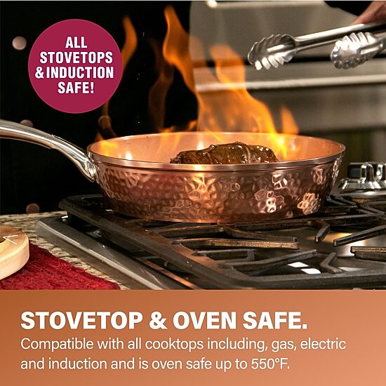 Gotham Steel Hammered Copper 10-pc Nonstick Cookware Set