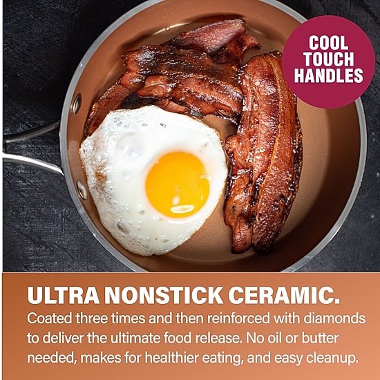 Gotham Steel Hammered Copper 10-pc Nonstick Cookware Set