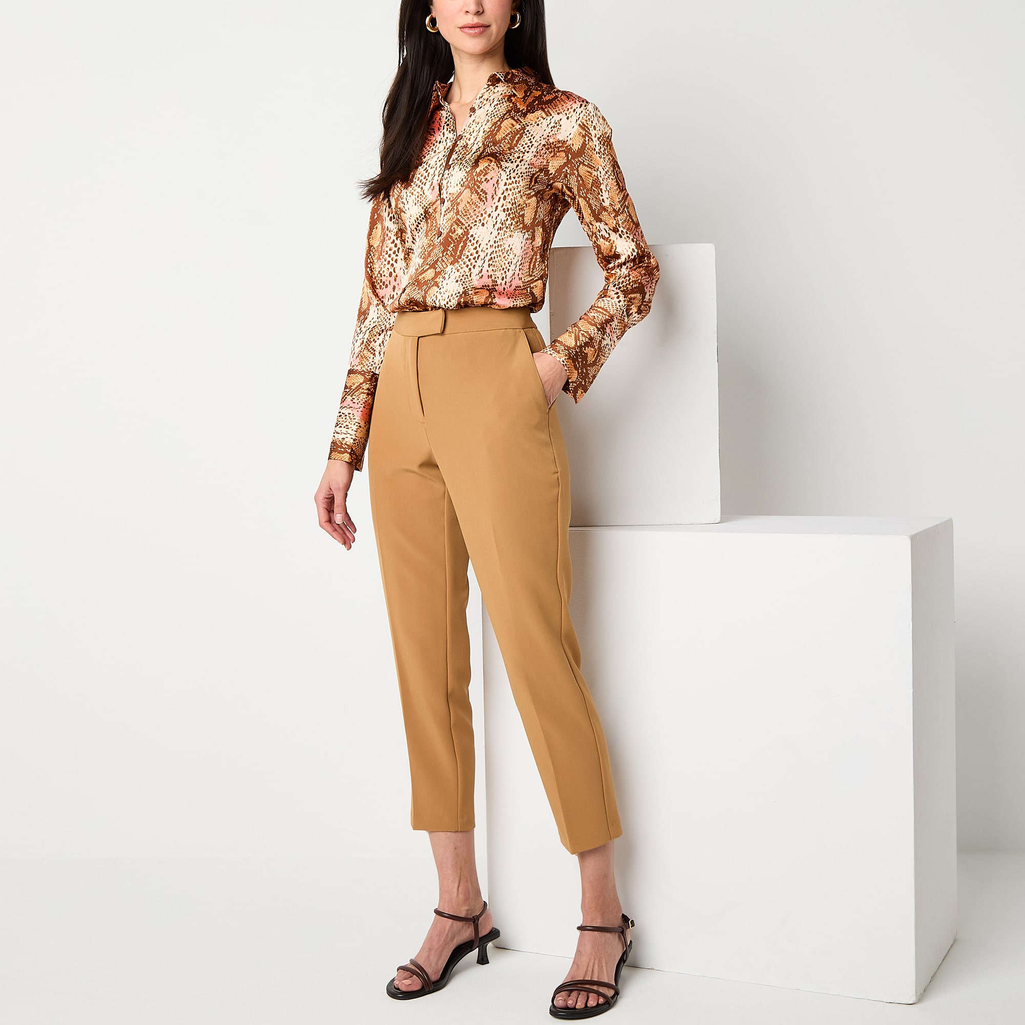 Worthington Womens Tall Ankle Ankle Pant