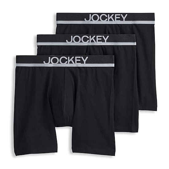 Jockey Casual Cotton Stretch Mens 3 Pack Boxer Briefs 3498
