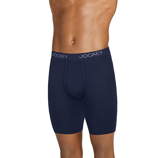 Jockey Chafe Proof Pouch Ultra Soft Modal Long Leg Mens 3 Pack Long Leg Boxer Briefs 3496