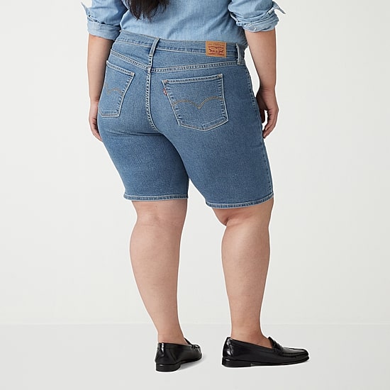 Levi's® Women's Plus Shaping Mid Rise Bermuda Short Rise Bermuda Short-Plus