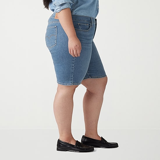 Levi's® Women's Plus Shaping Mid Rise Bermuda Short Rise Bermuda Short-Plus