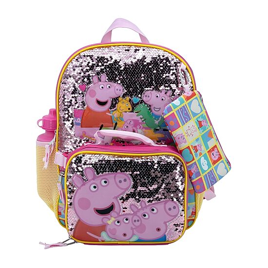 Licensed Peppa Pig 5-Piece Backpack Set