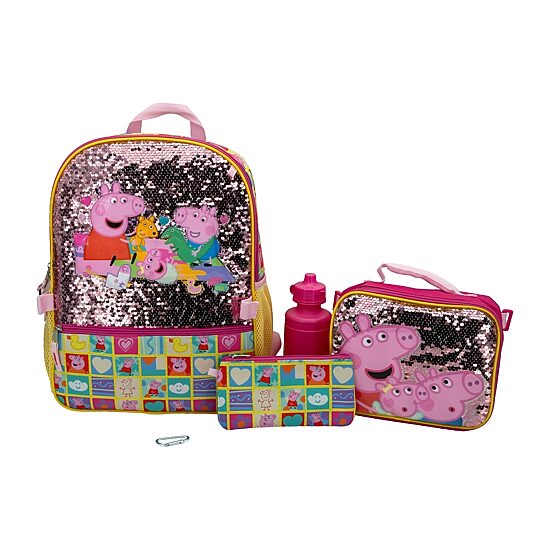 Licensed Peppa Pig 5-Piece Backpack Set