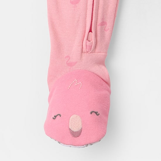 Carter's Baby Girls Footed Round Neck Long Sleeve One Piece Pajama