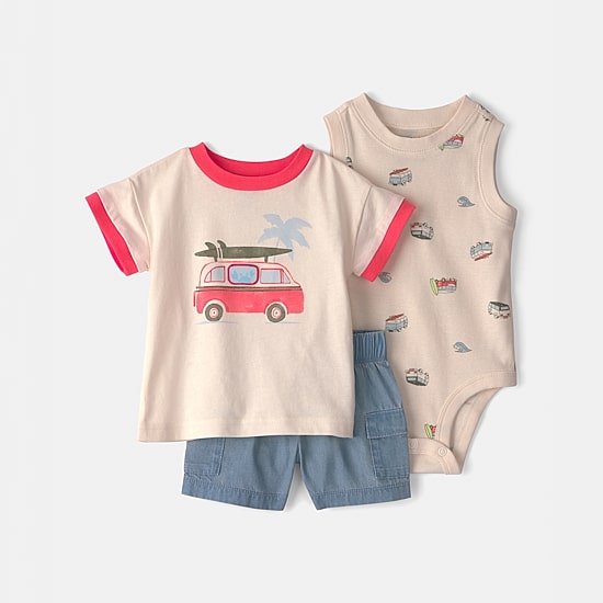Carter's Baby Boys Knit 3-pc. Short Set
