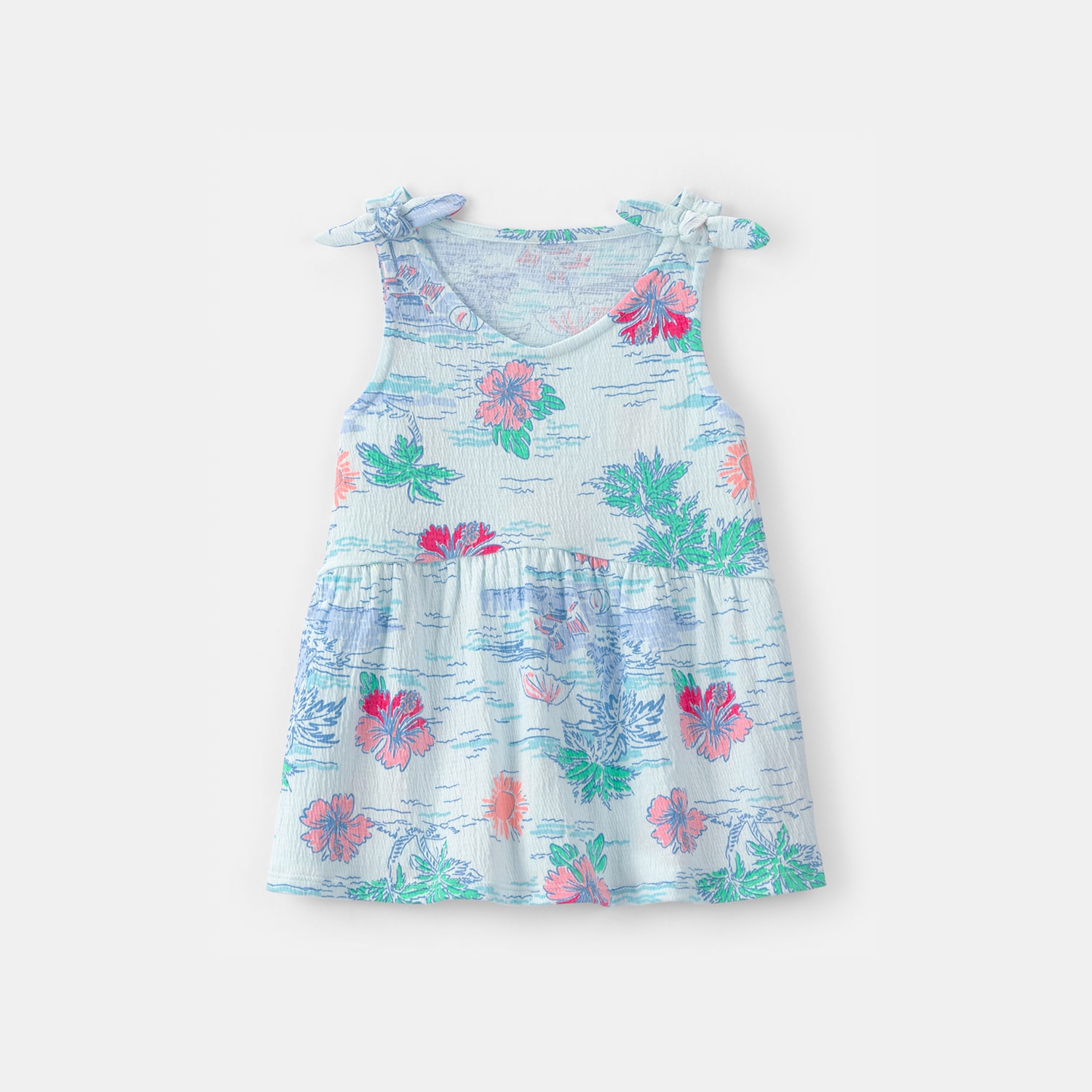 Carter's Little & Big Kid Girls Round Neck Sleeveless Peplum Top