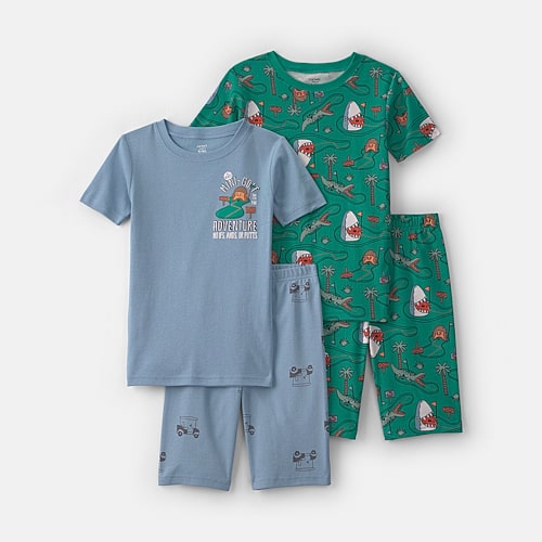 Carter's Little & Big Kid Boys 4-pc. Pajama Set In Green