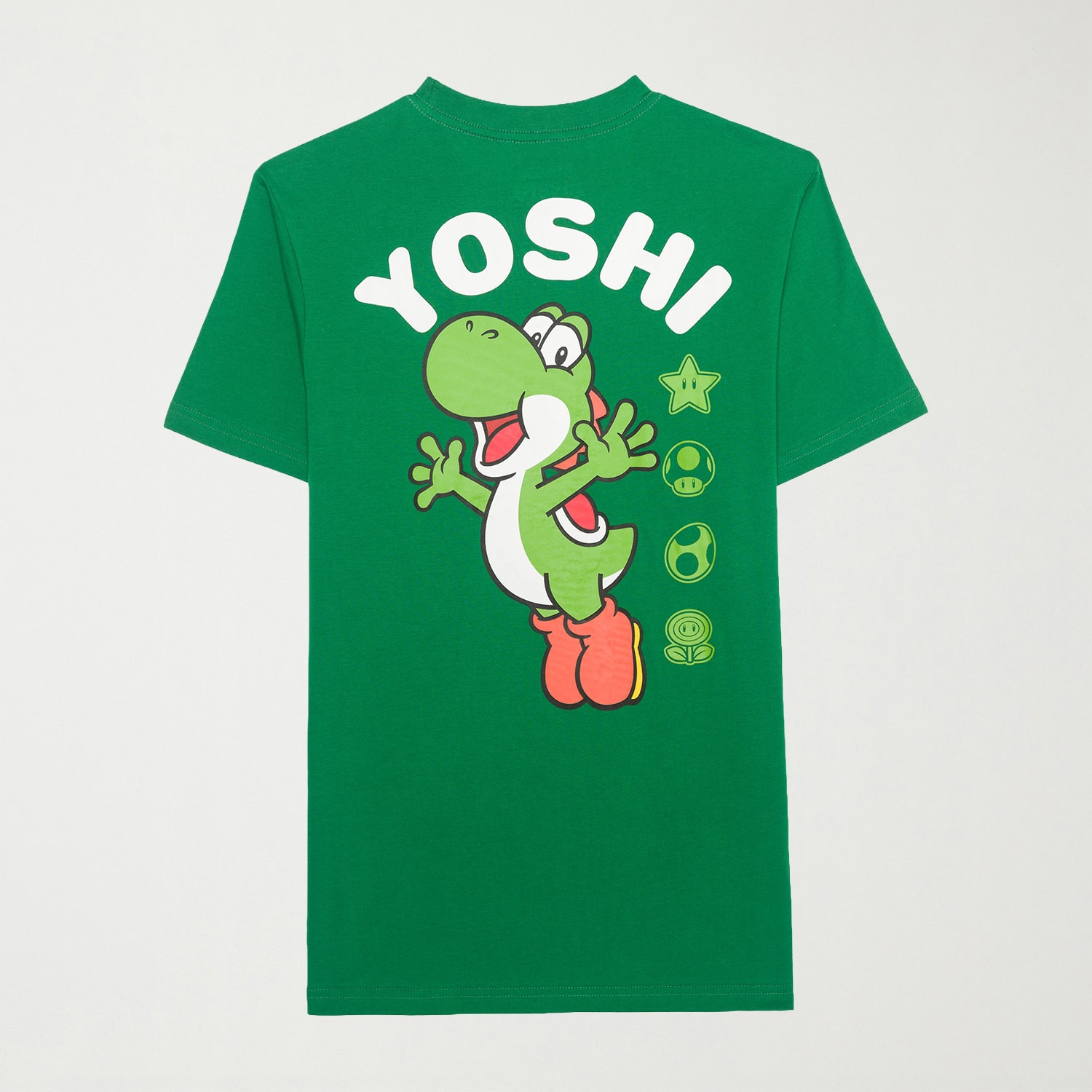 Novelty Mens Crew Neck Short Sleeve Regular Fit Yoshi Graphic T-Shirt
