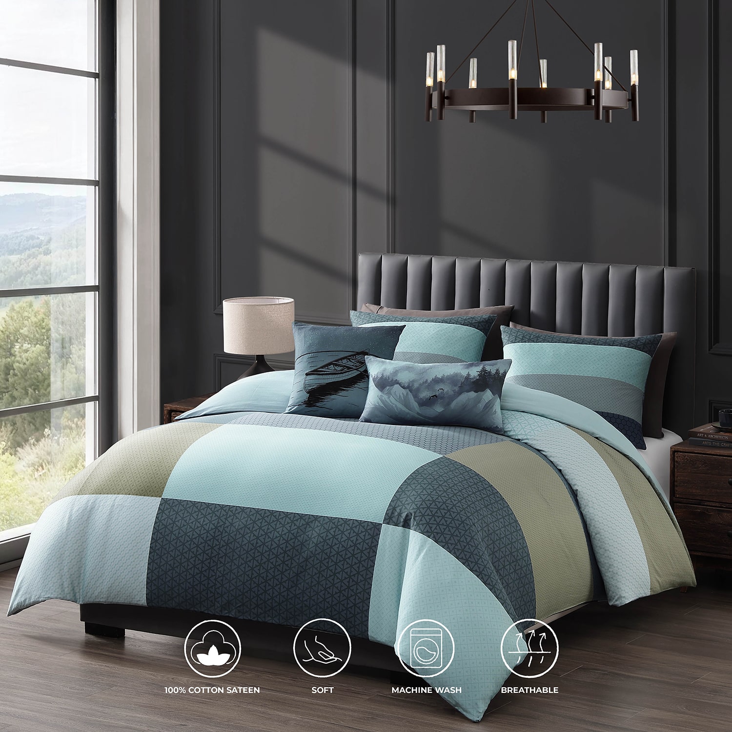 Bebejan Nature Blues 5-pc. Reversible Comforter Set