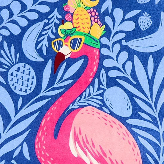 Outdoor Oasis Flamingo Print Beach Towel