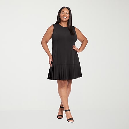 london times plus size cocktail dresses Plus Size London Times Puff Draped Sleeve Ruched Midi Dress, Women's, Size: 24 W, Black Tan