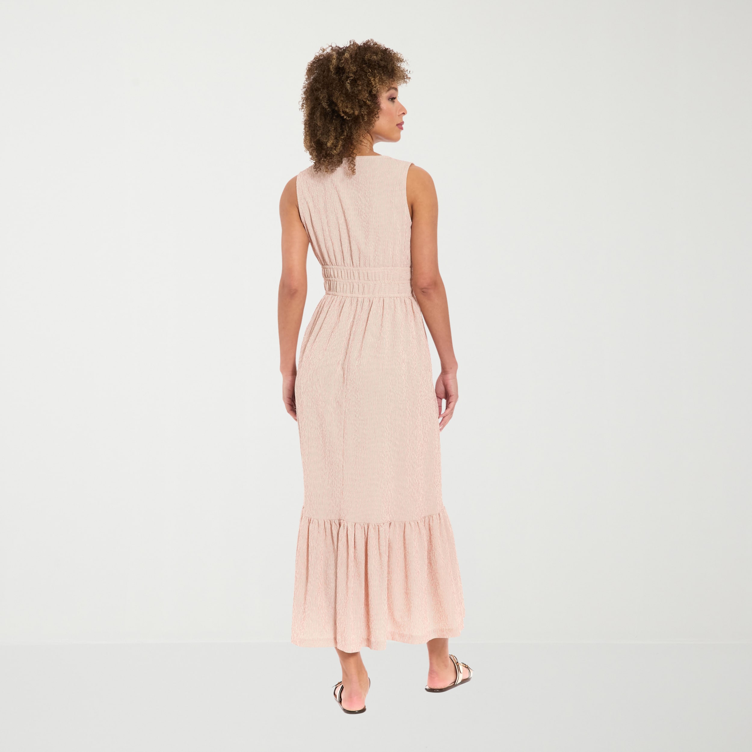 London Times Womens Petite V Neck Sleeveless Maxi Dress