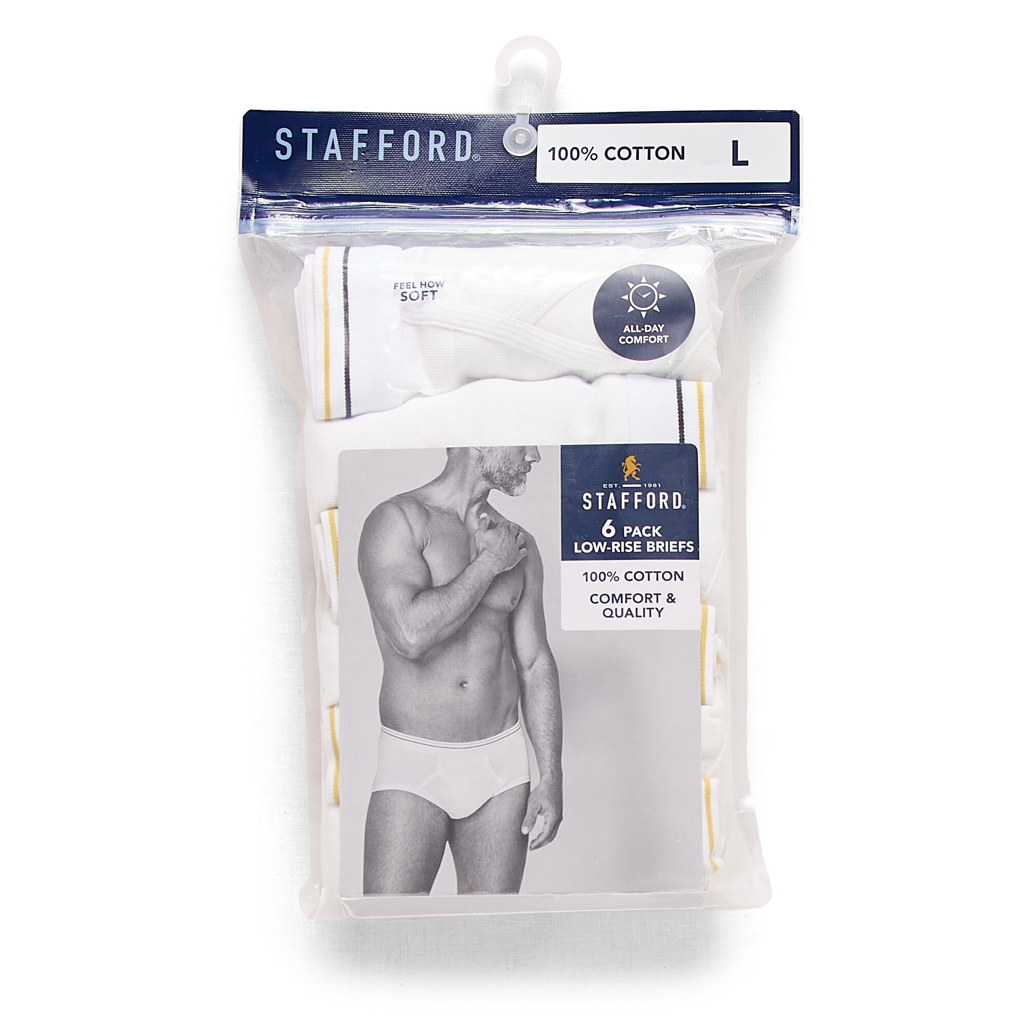 Stafford Cotton Low Rise Mens 6 Pack Briefs 325616