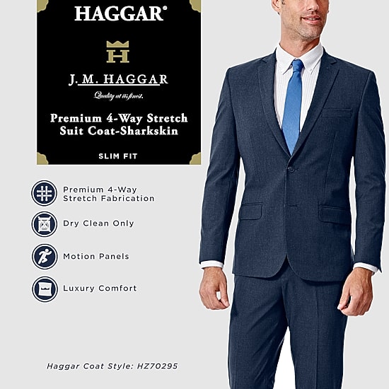 Haggar JMH Premium Mens Stretch Fabric Slim Fit Suit Jacket