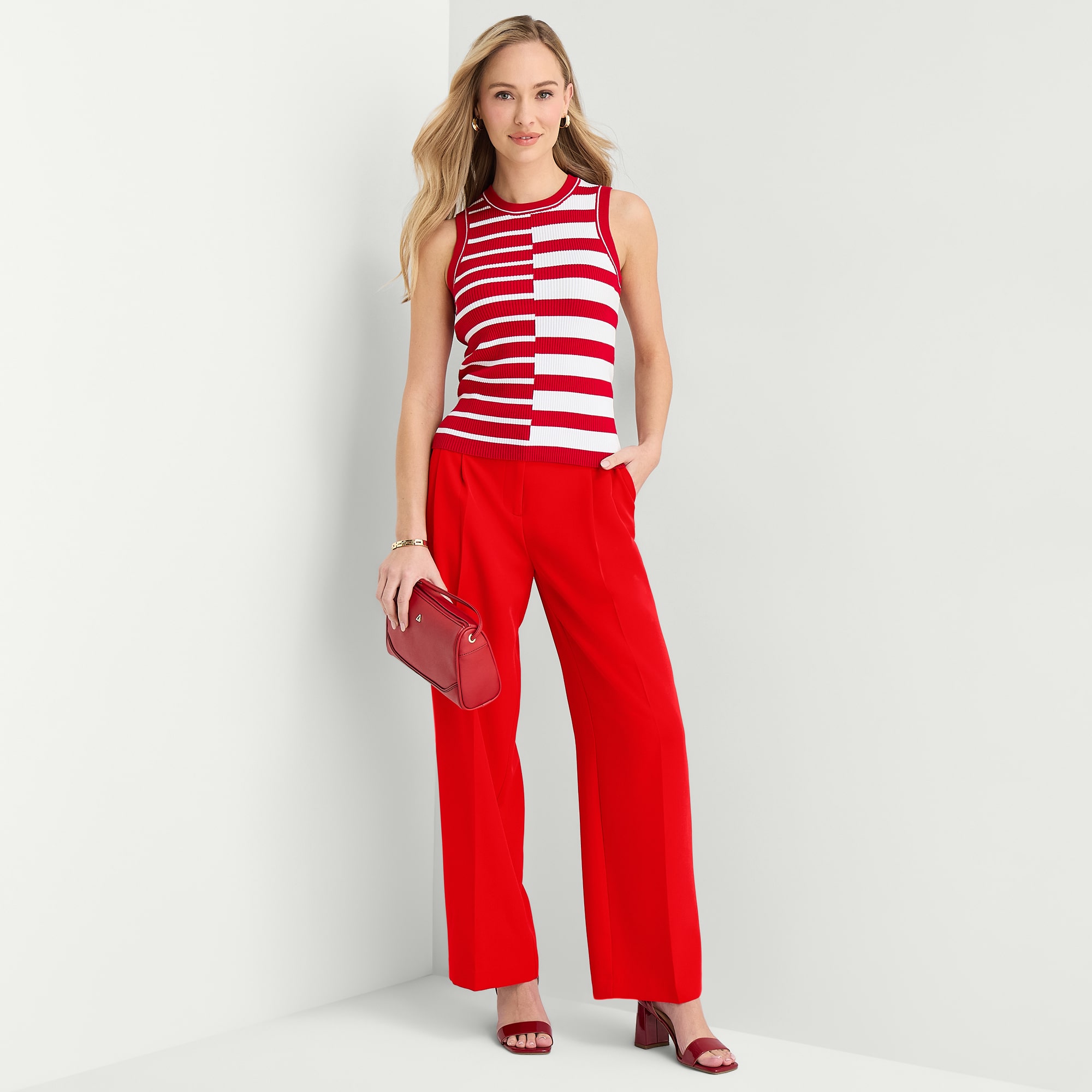Liz Claiborne Charlotte Womens Wide Leg Mid Rise Trouser