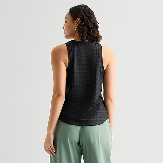 Stylus Womens Round Neck Sleeveless Tank Top
