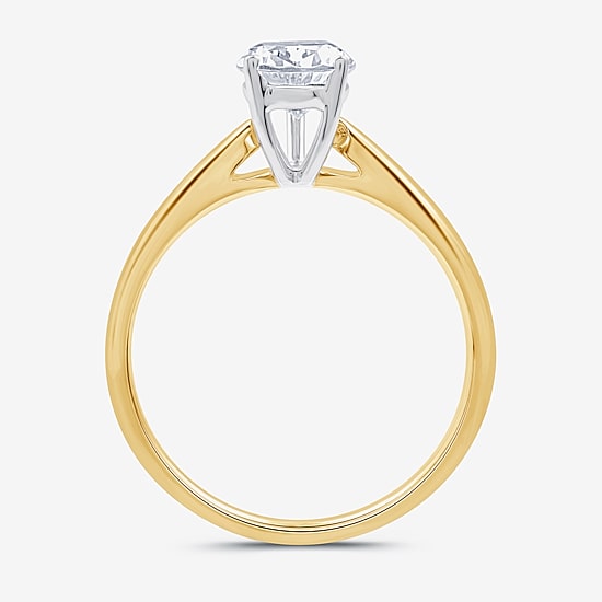 1 CT. Lab-Grown (G / SI2) Diamond Pear Solitaire Engagement Ring in 10K or 14K Gold