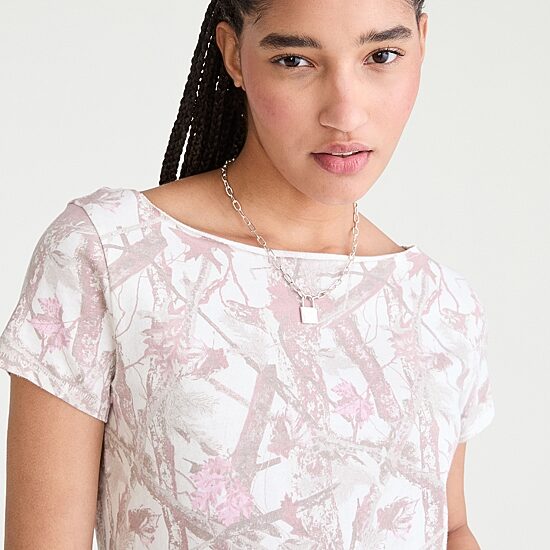 AEROPOSTALE Womens Juniors Boat Neck Short Sleeve T-Shirt