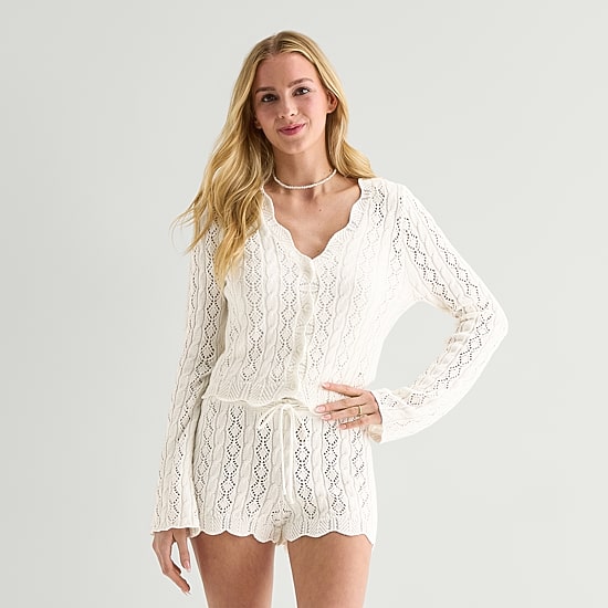Forever 21 Juniors Womens V Neck Long Sleeve Pullover Sweater